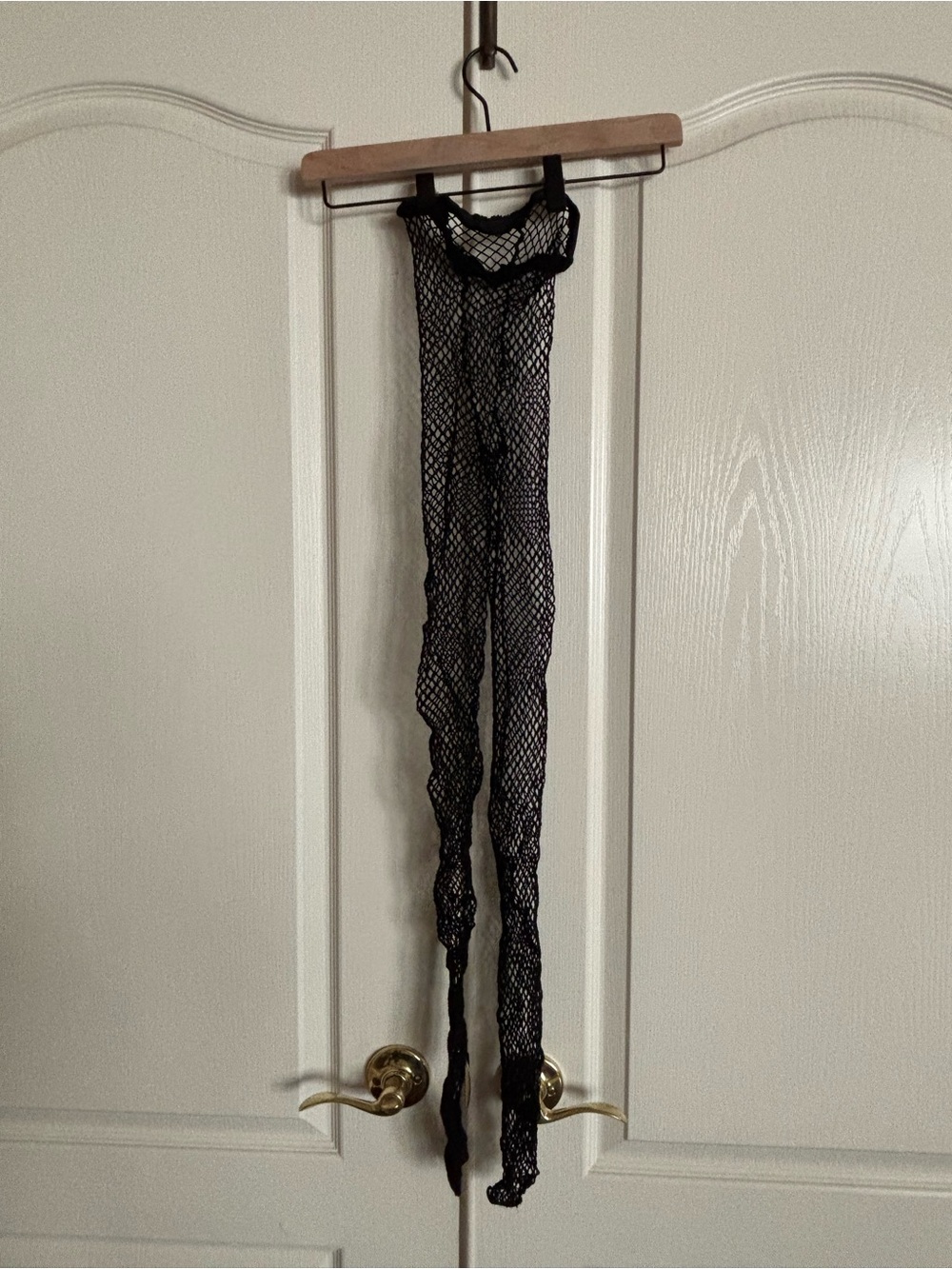 Black fish net stockings Like New!